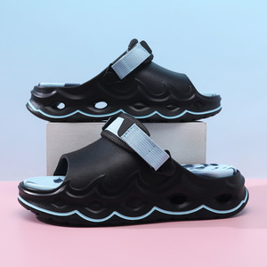 Zapatillas de verano con suela gruesa para mujer, de EVA, con una sola correa, transpirables, antideslizantes, con punta abierta, blancas y verdes, talla 36-41 - Product Image 2