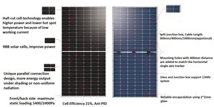 แผงเซลล์แสงอาทิตย์แบบโมโนแก้วคู่ขนาด550W 545W 540W 535W 530W 525W - Product Image 3