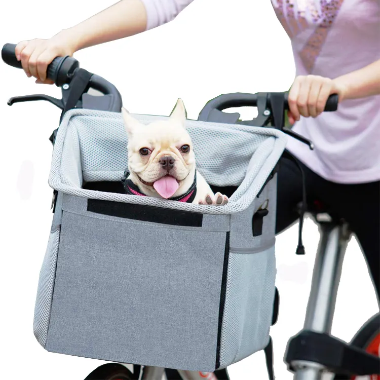 Amazon Hot Pet Products 3 In 1 Front Bicycles Basket Dog Bike Pet Bag Carrier for Bicycle