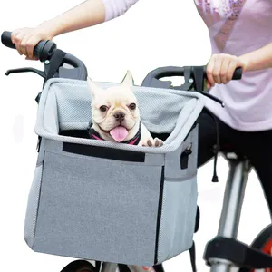 In Stock Hot Pet Products 3 In 1 Front Bicycles Basket Dog Bike Pet Bag Carrier for Bicycle