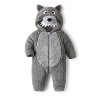 TONWHAR-Costume de Cosplay pour Bébé, Loup Gris, Combinaison à Fermeture Éclair pour Enfant, Pyjama Grenouillère pour Enfant