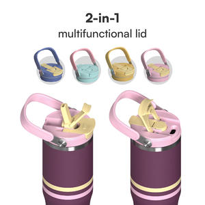 Vaso Térmico DD4148 de 40 oz, Acero Inoxidable, Antiderrames, con Asa, Doble Pared, Aislamiento al Vacío, Tapa con Pajita Abatible, Aislamiento Térmico de 24 a 36 Horas - Product Image 2