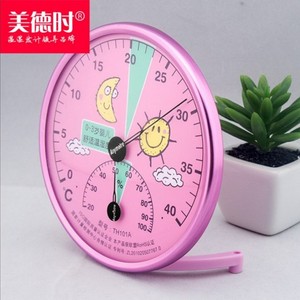 Thermomètre hygromètre Medes TH101A rose, surveillance de la température intérieure de la chambre de bébé, design de dessin animé - Product Image 1