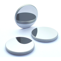 Lentille convexe en verre optique à surface frontale argentée personnalisée, réfléchissante pour les accessoires d'équipement laser 340-360 nm