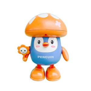 Juguete eléctrico para caminar bailando, pingüino hongo, <span class=keywords><strong>Columpio</strong></span> de dibujos animados, grabación de pingüino parlante para bebé, tiempo de barriga con luces y música - Product Image 1