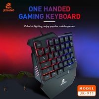 Clavier de jeu mécanique filaire mini JK-911 à une main, 35 touches, programmable, rétroéclairage RVB 7 couleurs, Plug & Play, disposition des touches anti-ghosting