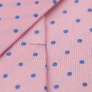 Corbatas Económicas al por Mayor con Etiqueta Privada, Corbata <span class=keywords><strong>de</strong></span> Poliéster Jacquard con Puntos Rosas, Proveedor Chino para Hombre - Product Image 3