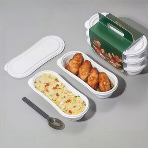 Boîte de préparation de repas biodégradable personnalisable en petites séries, boîte <span class=keywords><strong>à</strong></span> repas en forme de coquille pour la restauration rapide, boîte <span class=keywords><strong>à</strong></span> <span class=keywords><strong>emporter</strong></span> - Product Image 4