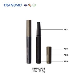 Lápiz Labial con Espejo, Envase de Bálsamo Labial, Base de Brillo Labial de Aluminio, Tubos de Lápiz Labial Negros y Marrones - Product Image 3