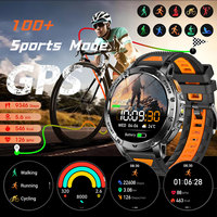 Nouvelle montre connectée sportive pour homme AK112, 1400 mAh, écran LED de 1,7 pouce, lampe torche, étanche IP68, suivi de la forme physique, fréquence cardiaque, oxygène sanguin, sommeil