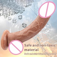 Dildos Ultra Suaves Realistas y Masturbadores Femeninos, Penes Artificiales Insertables, Juguetes Sexuales