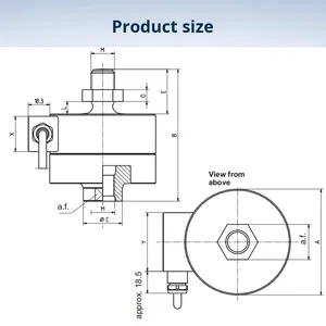 Célula de Carga HBM U2A, Sensor de Peso con Precisión del 0.2% y Capacidad de 1.5kN - Product Image 3