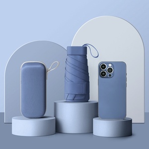 Haute qualité personnel étanche femmes 6 fois petit cadeau <span class=keywords><strong>parapluie</strong></span> léger Compact poche UV Capsule <span class=keywords><strong>Mini</strong></span> <span class=keywords><strong>parapluie</strong></span> avec étui - Product Image 1