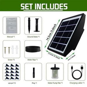 ZHITIAN SD B15 <b>Solar</b> Powered PVC Automatic Plant Watering <b>System</b> Smart Timer Moisture Sensor Weather Forecast Irrigation - Product Image 5