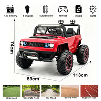 Mobil Listrik Anak 4 Roda Kendaraan Off Road Dengan Remote Control Musik Lampu Baterai Besar untuk Anak Laki-laki dan Perempuan