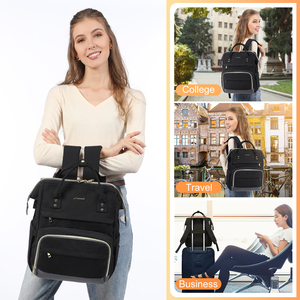 Mochila Lovevook <span class=keywords><strong>2022</strong></span> <span class=keywords><strong>de</strong></span> 15.6 y 17 pulgadas, mochila grande <span class=keywords><strong>de</strong></span> nailon para chicas, mochila bonita para el <span class=keywords><strong>trabajo</strong></span>, mochila para portátil con puerto <span class=keywords><strong>de</strong></span> carga USB, mochilas escolares para mujer - Product Image 6