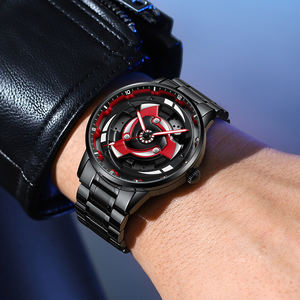 Montre à quartz avec lumière nocturne 3D rotative, design anime 'Yeux rouges', vente en gros transfrontalière, livraison directe - Product Image 6