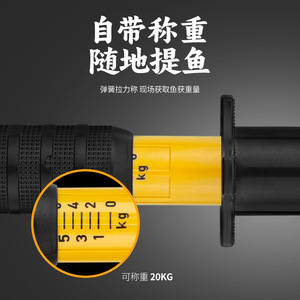 Ikeba Fish Catcher With Scale Aluminum Alloy 30Kg Capacity Fishing <b>Grip</b> For Large Fish Weighing Function - Product Image 4