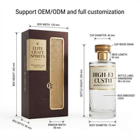Caja de Regalo de Lujo Personalizada para Licores, Estuche Rígido Marrón con Detalles en Mármol Dorado para Whisky y Marcas de Prestigio