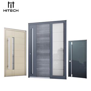 Hitech-US Portes extérieures de haute qualité Portes métalliques avant avec entrée en verre Grande porte pivotante - Product Image 4