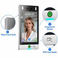 Terminal de contrôle d'accès et de pointage des employés biométrique professionnel avec reconnaissance faciale, empreintes digitales, RFID, écran tactile et export USB