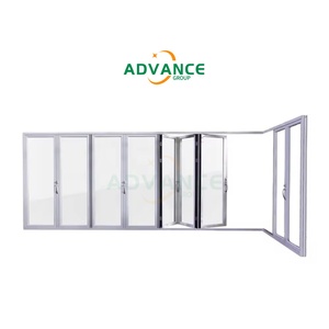<span class=keywords><strong>Puerta</strong></span> Plegable Corredera <span class=keywords><strong>en</strong></span> <span class=keywords><strong>Forma</strong></span> <span class=keywords><strong>de</strong></span> L, Diseño Impermeable, Puertas Plegables Modernas <span class=keywords><strong>de</strong></span> Aluminio y Vidrio para Hogar, Oficina y Espacios Comerciales - Product Image 3