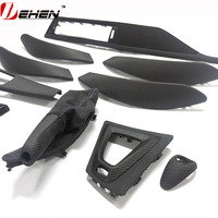 2014-2021 Real Dry Wet Carbon untuk BMW M2 F87 M2C Alcantar Real Carbon Fiber Interior Parts Dashboard Decorative Cover 10pc