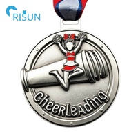 Médailles de pom-pom girl personnalisées 3D de l'équipe de pom-pom girl, médaille de médaillon, médaille de pom-pom girl personnalisée
