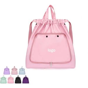 Foldable <b>Waterproof</b> Large Capacity <b>Drawstring</b> Backpack Folding Custom Logo Travel Outdoor Sports Basketball <b>Bag</b> Perfect Gift - Product Image 1