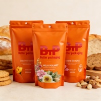 Sachet Doypack Personnalisé Mat avec Trou de Suspension, Anti-humidité, Qualité Alimentaire, Refermable, Emballage Jetable pour Aliments pour Animaux de Compagnie