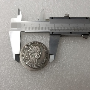 Moneta Antica Grande in Argento dell'Imperatore Romano <span class=keywords><strong>Decio</strong></span> Sestertio, Effetto Anticato, Regalo da Collezione - Product Image 3