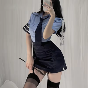 Lingerie sexy pour femmes, cosplay de policière pour soirée en club, robe sexy, jeu de rôle de policière, uniforme érotique, femme policière - Product Image 5