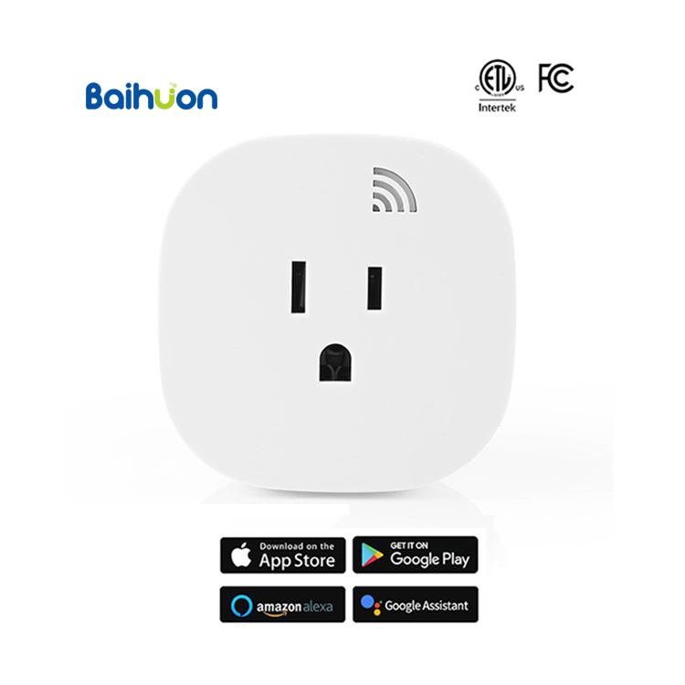 Американский стандарт Tuya Google Home Amazon Alexa WiFi Беспроводная американская Мини Wi-Fi Смарт-вилка