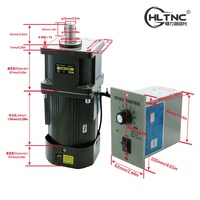 Moteur à engrenages micro AC HLTNC 400W 110V/220V/380V pour moteurs à induction, moteur asynchrone monophasé triphasé pour CNC
