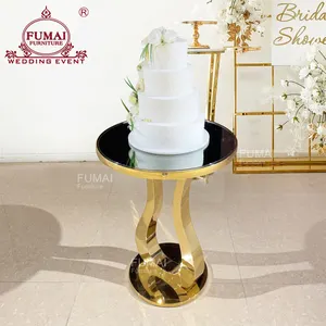 镜子玻璃圆形中心活动装饰蛋糕桌