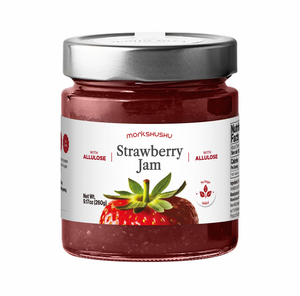 Mermelada de Fresa Sin Azúcar con Alulosa, Apta para Dieta Keto, Baja en Carbohidratos, Sin Azúcar, Mermelada de Frutas Saludable, Edulcorante Natural - Product Image 1