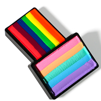 Pintura facial dividida para orgullo lésbico gay arcoíris hipoalergénica activada por agua para marchas homosexuales eventos Festival