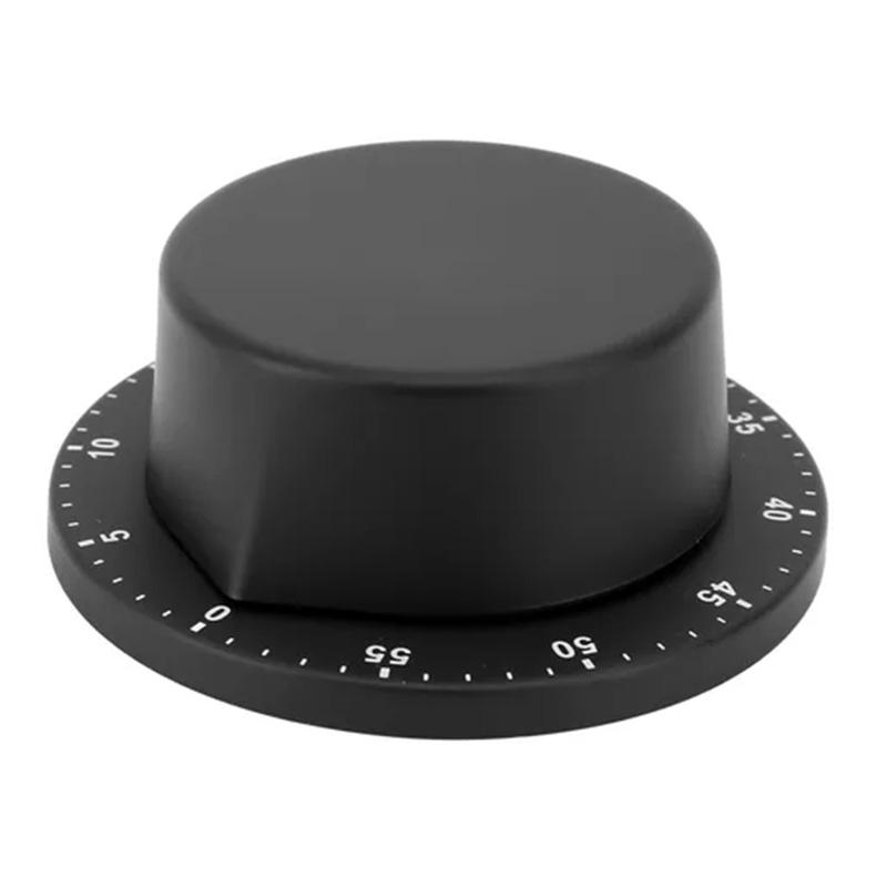 JR Mini Round Stainless Steel Rotating Mechanical Kitchen 60 Minute Countdown Magnetic Alarm Pizza Cooking Reminder Timer