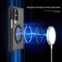 Logo/emballage personnalisés disponibles : Étui magnétique pivotant en TPU+PC pour Z Fold 8 Ultra/Fold 8/Fold 7, support rotatif pliable au toucher doux