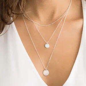 Collier avec pendentif en or pour femmes, ensemble de bijoux de décoration pour femmes, en acier inoxydable, meilleurs ventes, 2022