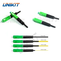 Conector Rápido de Fibra Óptica ESC925T, Precio de Fábrica UNIKIT, 100 Piezas/Lote, Conector Rápido Preincrustado SC APC
