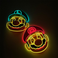 Fabrik Großhandel leuchtende Halloween LED leuchtende Maske Mario- Super für Maskerade Party