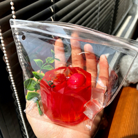 Gobelet anti-stress en silicone souple et transparent, effet glaçon d'été, avec motif de boisson et de thé aux fruits à bulles, vente en gros d'usine