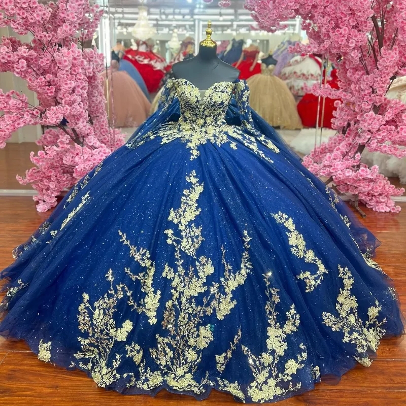 Ball Gown Royal Blue And Gold Bridesmaid Dresses Wedding Dress