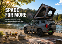 Tentes de toit rigides avec échelle, fenêtres en maille, vérins à gaz, installation rapide, pour SUV, tout-terrain, overland