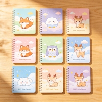 Carnet promotionnel personnalisé A6 mignon à couverture rigide, agenda, journal d'affaires, reliure spirale, liste de tâches, logo imprimé, vente en gros