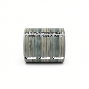 Pegatinas Autoadhesivas Vintage con Diseño de Madera para Piso, 10 Piezas, Impermeables, para Cocina, Sala de Estar, Oficina, Dormitorio, Revestimiento de Suelo DIY - Product Image 1