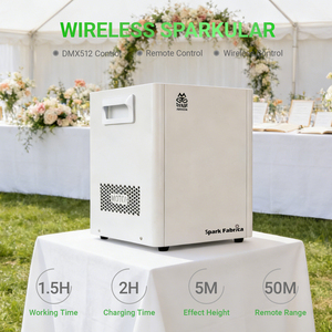 เครื่องพ่นประกายไฟเย็นไร้สาย MOTO SPARK <span class=keywords><strong>SF</strong></span>-M3 ความสูงประกายไฟ 2-5 เมตร แบตเตอรี่แบบชาร์จได้ สำหรับงานแต่งงานและเวทีงานอีเว้นท์ - Product Image 2