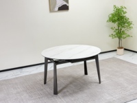 Ensemble table et chaises de salle à manger extensible moderne avec plateau en pierre et pieds en métal, support OEM, pour hôtels et ateliers