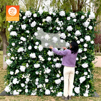 Sunwedding Nouveau design Panneau mural floral en tissu Toile de fond Fleurs murales pour la décoration de mariage